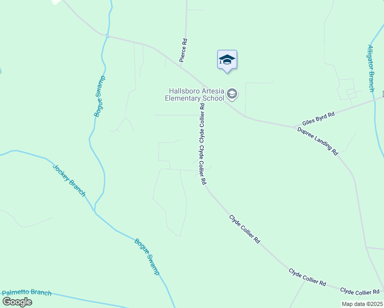 map of restaurants, bars, coffee shops, grocery stores, and more near 334 Clyde Collier Road in Hallsboro