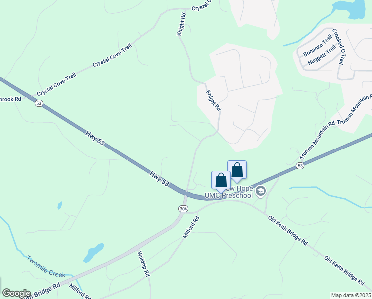 map of restaurants, bars, coffee shops, grocery stores, and more near 7935 Knight Road in Gainesville