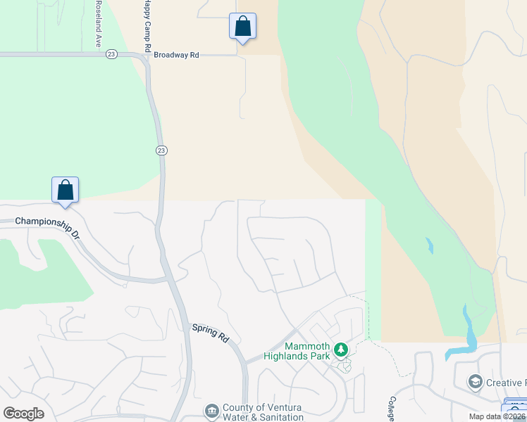 map of restaurants, bars, coffee shops, grocery stores, and more near 13669 Hightop Street in Moorpark