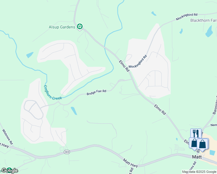map of restaurants, bars, coffee shops, grocery stores, and more near 5960 Bridge Stone Court in Cumming
