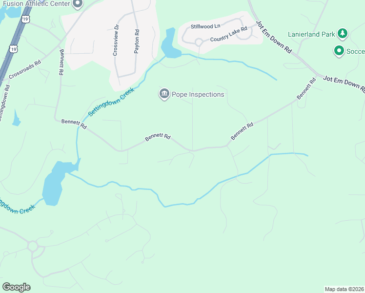 map of restaurants, bars, coffee shops, grocery stores, and more near 6785 Bennett Road in Cumming