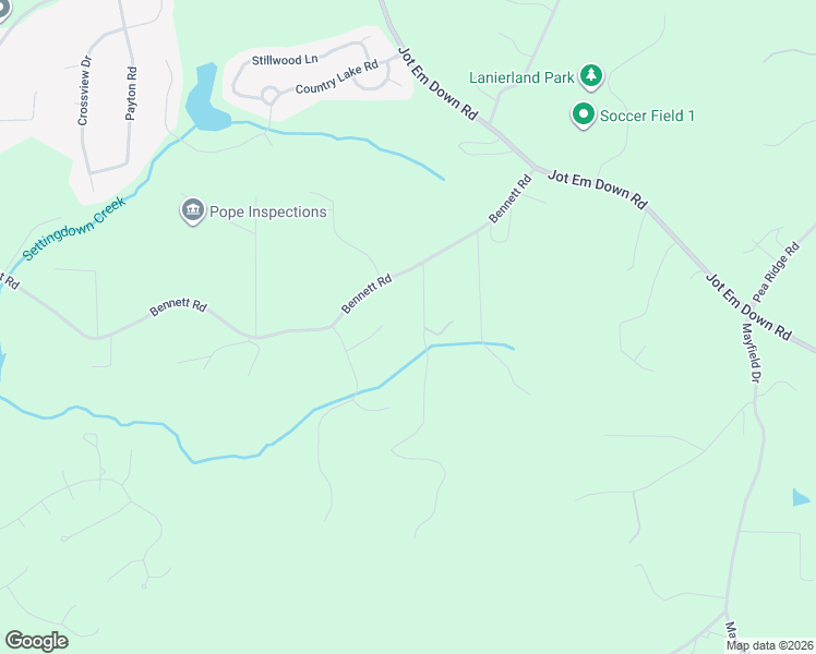 map of restaurants, bars, coffee shops, grocery stores, and more near 7135 Little Brook Lane in Cumming