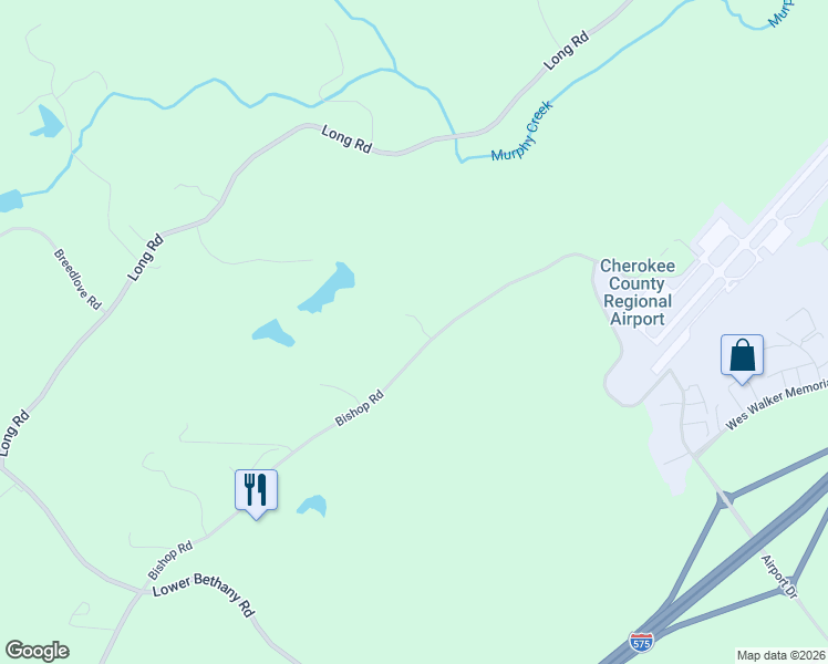 map of restaurants, bars, coffee shops, grocery stores, and more near 987 Bishop Road in Ball Ground