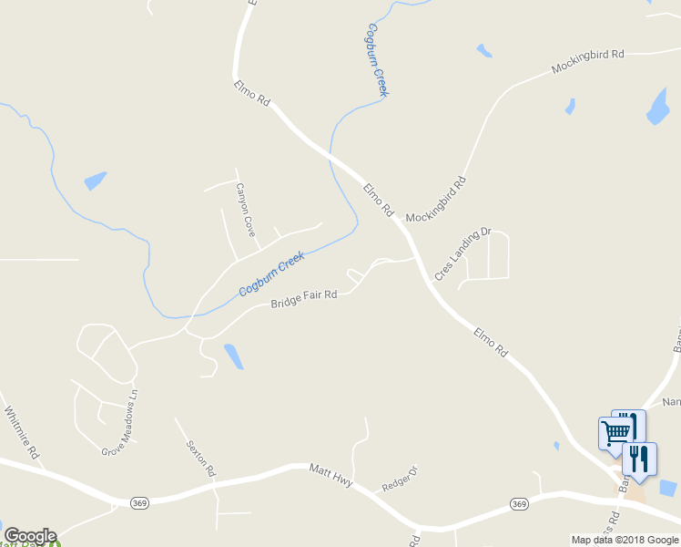 map of restaurants, bars, coffee shops, grocery stores, and more near 5950 Bridge Stone Court in Cumming