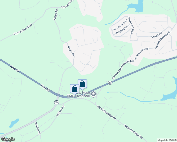 map of restaurants, bars, coffee shops, grocery stores, and more near 8080 Knight Lane in Gainesville