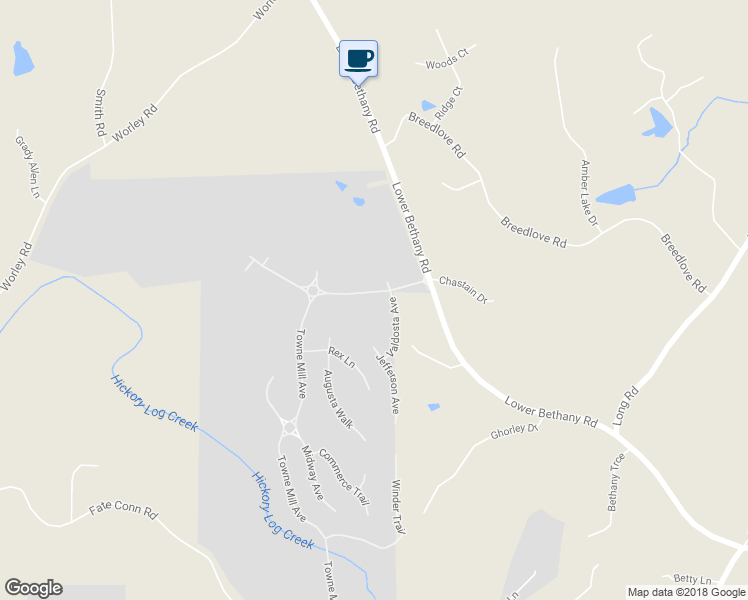 map of restaurants, bars, coffee shops, grocery stores, and more near 1015 Towne Mill Crossing in Canton