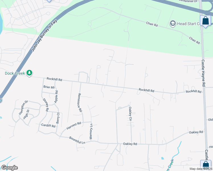 map of restaurants, bars, coffee shops, grocery stores, and more near 1898 Rockhill Rd in Castle Hayne