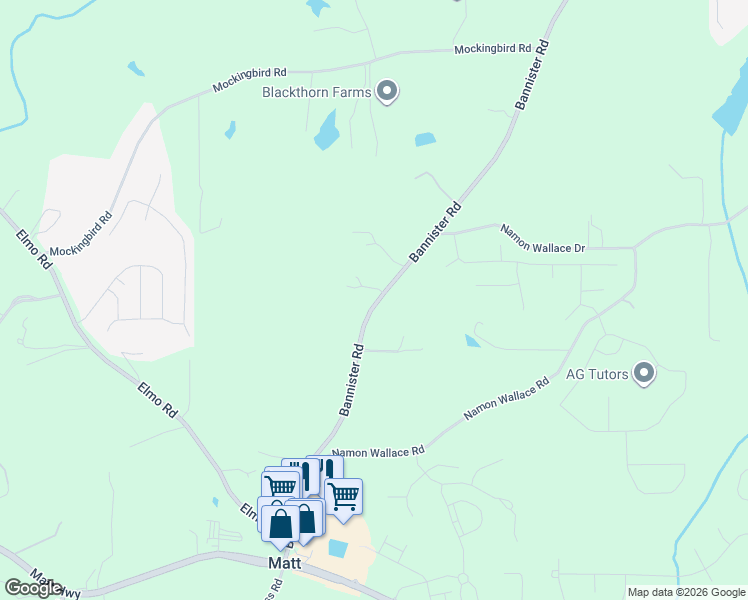 map of restaurants, bars, coffee shops, grocery stores, and more near 5925 Bannister Road in Cumming