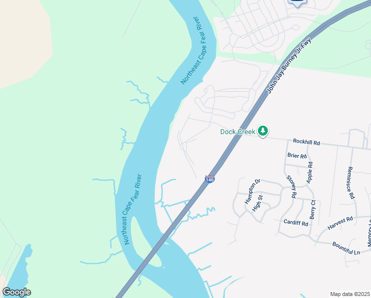 map of restaurants, bars, coffee shops, grocery stores, and more near 2660 Alvernia Drive in Castle Hayne