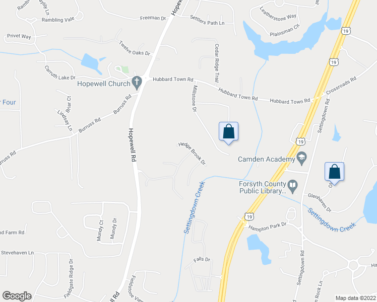 map of restaurants, bars, coffee shops, grocery stores, and more near 5575 Glenn Ivey Drive in Cumming