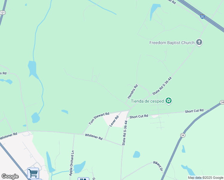 map of restaurants, bars, coffee shops, grocery stores, and more near 188 Odell Road in Newberry