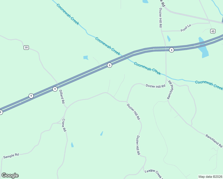 map of restaurants, bars, coffee shops, grocery stores, and more near 52 Rutledge Cove in Pontotoc