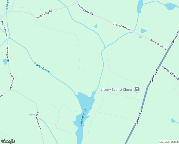 map of restaurants, bars, coffee shops, grocery stores, and more near Community Road in Hart County