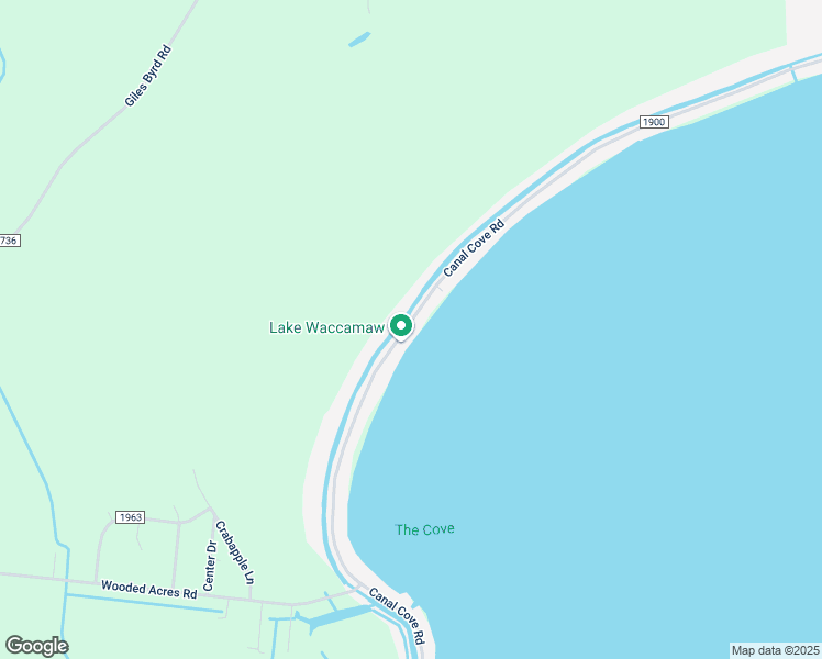 map of restaurants, bars, coffee shops, grocery stores, and more near 1800 Canal Cove Road in Lake Waccamaw