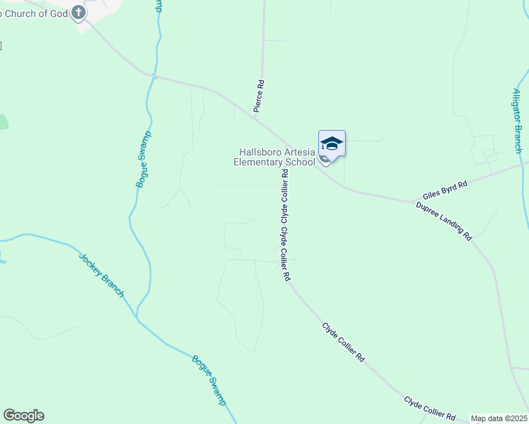 map of restaurants, bars, coffee shops, grocery stores, and more near 234 Clyde Collier Road in Hallsboro