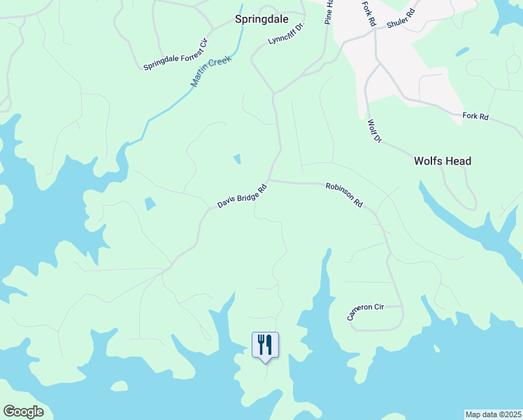 map of restaurants, bars, coffee shops, grocery stores, and more near 3420 Cook Road in Gainesville