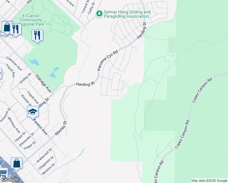 map of restaurants, bars, coffee shops, grocery stores, and more near 13101 Portola Way in Los Angeles