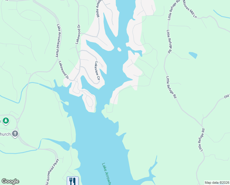 map of restaurants, bars, coffee shops, grocery stores, and more near 154 Douglas Fir Drive in Waleska