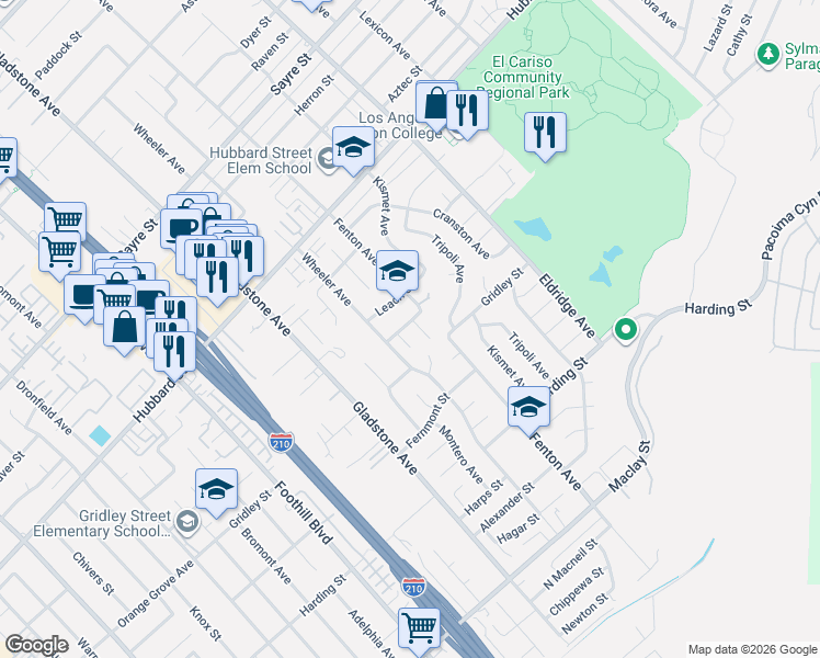 map of restaurants, bars, coffee shops, grocery stores, and more near 13153 Azores Avenue in Los Angeles