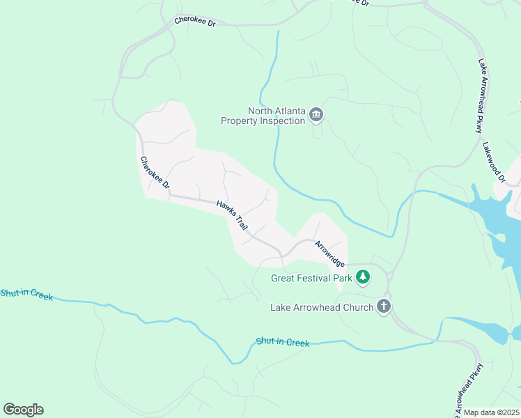 map of restaurants, bars, coffee shops, grocery stores, and more near 308 Feather Perch in Waleska