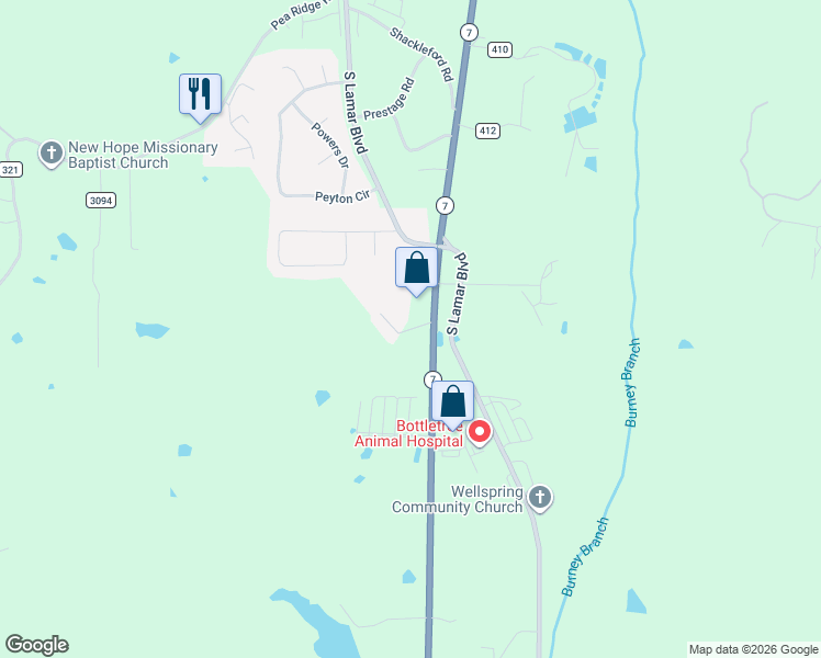 map of restaurants, bars, coffee shops, grocery stores, and more near 33 Cottage Grove Drive in Oxford