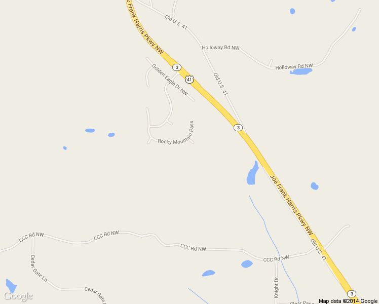map of restaurants, bars, coffee shops, grocery stores, and more near 12 Eagles Nest Cove in Adairsville