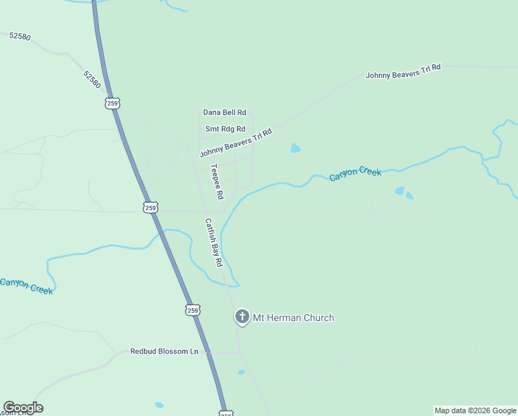 map of restaurants, bars, coffee shops, grocery stores, and more near Johnny Beaver Road in Broken Bow