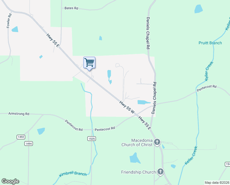 map of restaurants, bars, coffee shops, grocery stores, and more near 5726 County Road 55 in Eva