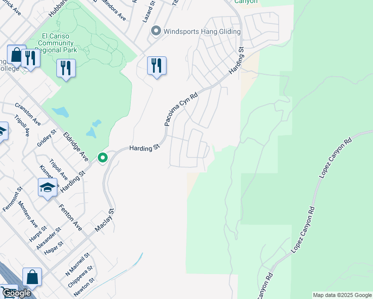 map of restaurants, bars, coffee shops, grocery stores, and more near 13101 Portola Way in Los Angeles