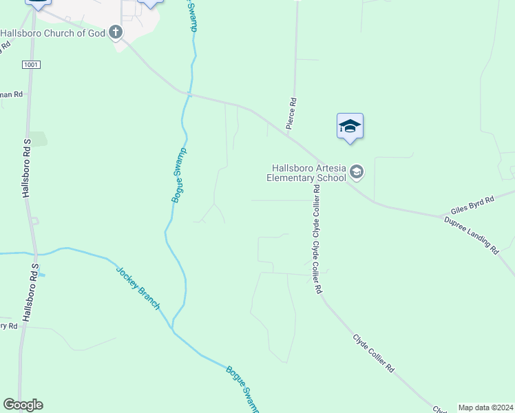 map of restaurants, bars, coffee shops, grocery stores, and more near 205 Boone Lane in Hallsboro