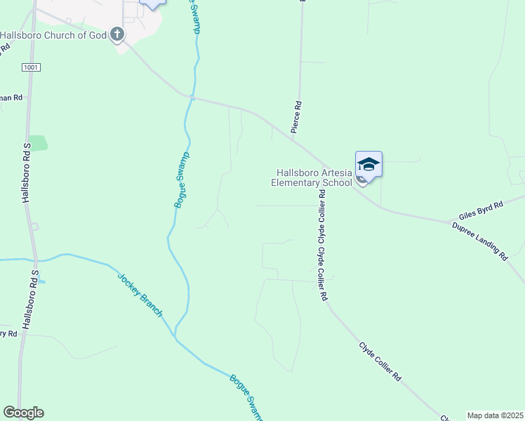 map of restaurants, bars, coffee shops, grocery stores, and more near 205 Boone Lane in Hallsboro