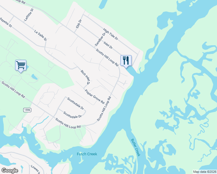 map of restaurants, bars, coffee shops, grocery stores, and more near 50 Padrick Lane in Wilmington