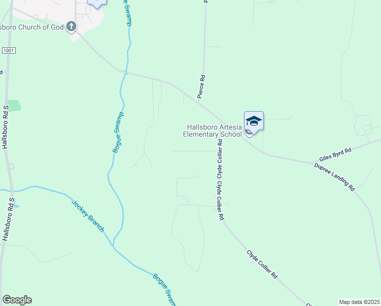 map of restaurants, bars, coffee shops, grocery stores, and more near 143 Boone Lane in Hallsboro