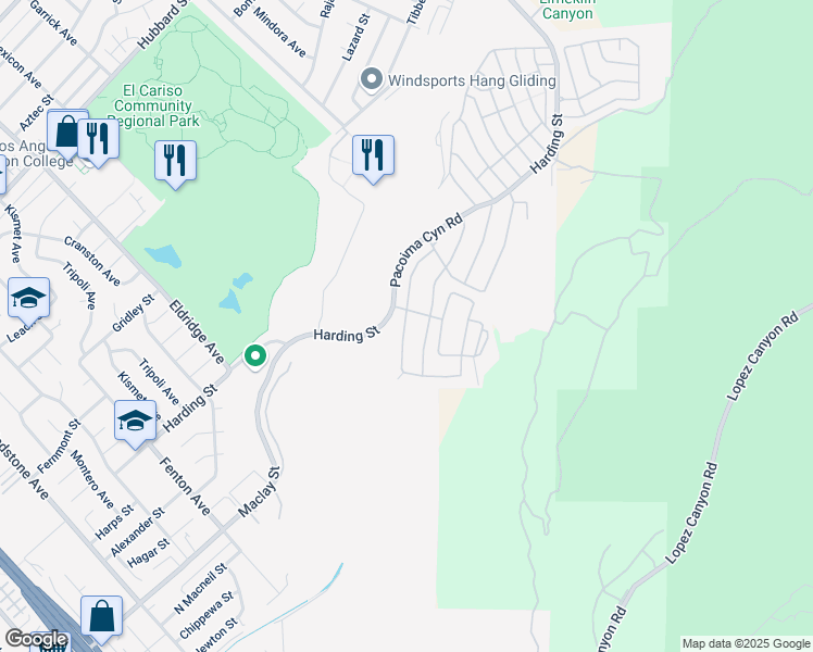 map of restaurants, bars, coffee shops, grocery stores, and more near 13037 Mesa Verde Way in Los Angeles
