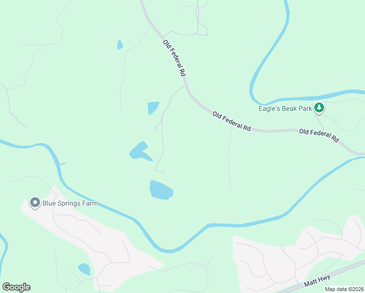 map of restaurants, bars, coffee shops, grocery stores, and more near 8575 Old Federal Road in Ball Ground