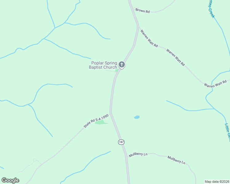 map of restaurants, bars, coffee shops, grocery stores, and more near 8119 South Carolina 187 in Iva