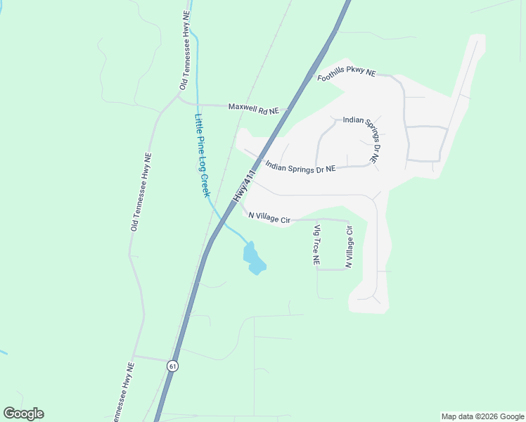 map of restaurants, bars, coffee shops, grocery stores, and more near 15 North Village Circle in Rydal