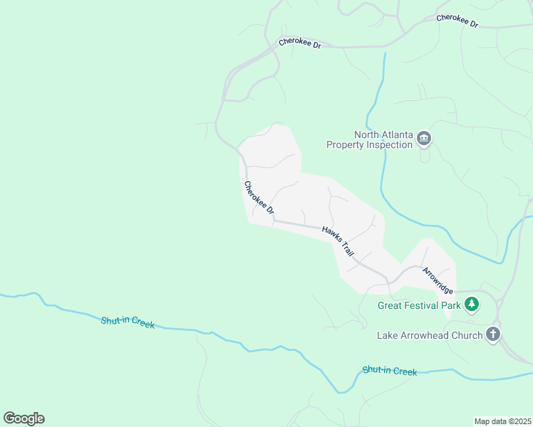 map of restaurants, bars, coffee shops, grocery stores, and more near 378 Cherokee Drive in Waleska