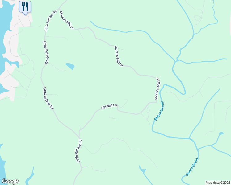 map of restaurants, bars, coffee shops, grocery stores, and more near 511 Old Mill Lane in Waleska