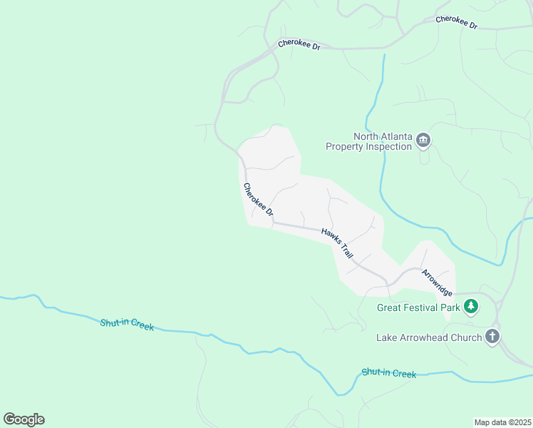 map of restaurants, bars, coffee shops, grocery stores, and more near 378 Cherokee Drive in Waleska