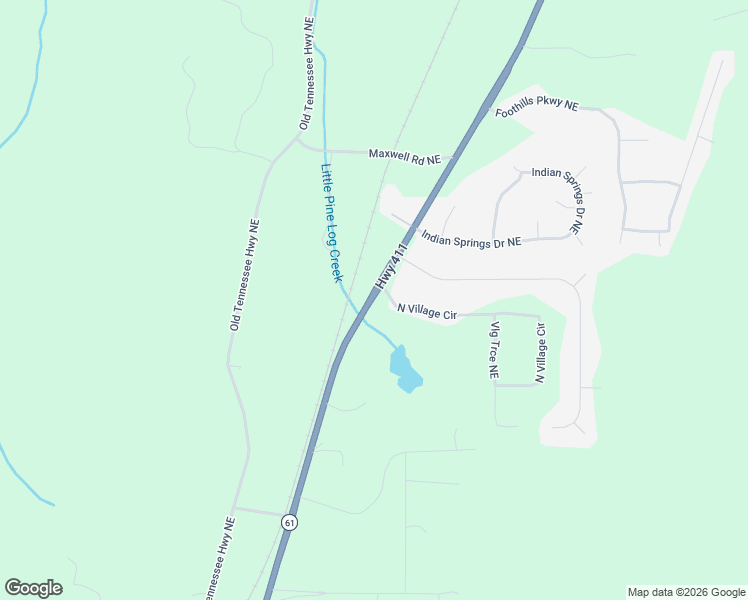 map of restaurants, bars, coffee shops, grocery stores, and more near 0 North Village Circle in Rydal