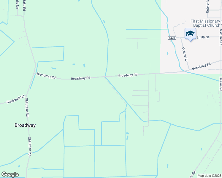 map of restaurants, bars, coffee shops, grocery stores, and more near 1551 Broadway Road in Chadbourn