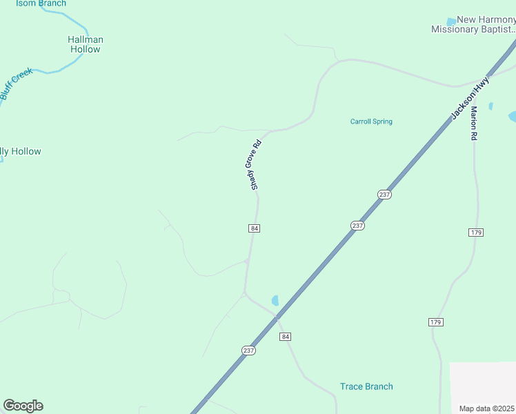 map of restaurants, bars, coffee shops, grocery stores, and more near 2 Shady Grove Road in Phil Campbell