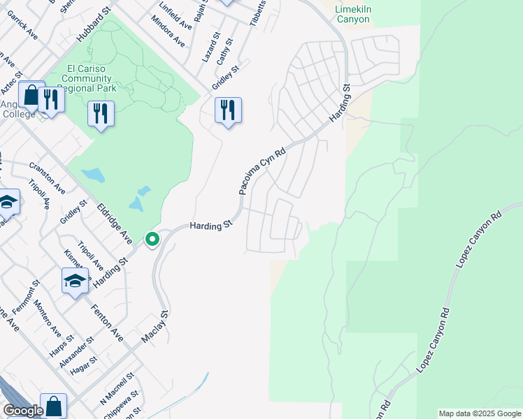 map of restaurants, bars, coffee shops, grocery stores, and more near 13103 Mira Mar Drive in Los Angeles