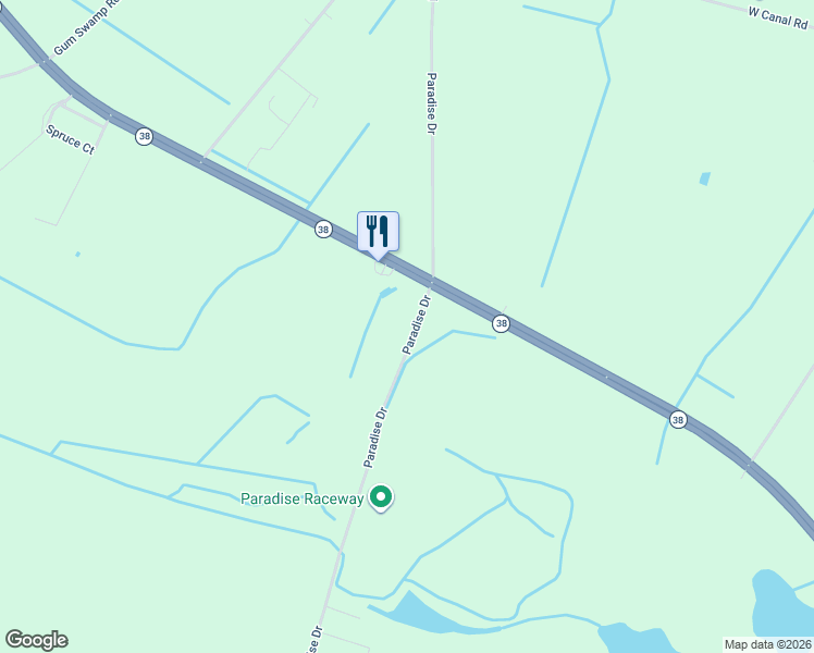 map of restaurants, bars, coffee shops, grocery stores, and more near 1301-1339 Paradise Drive in Sellers