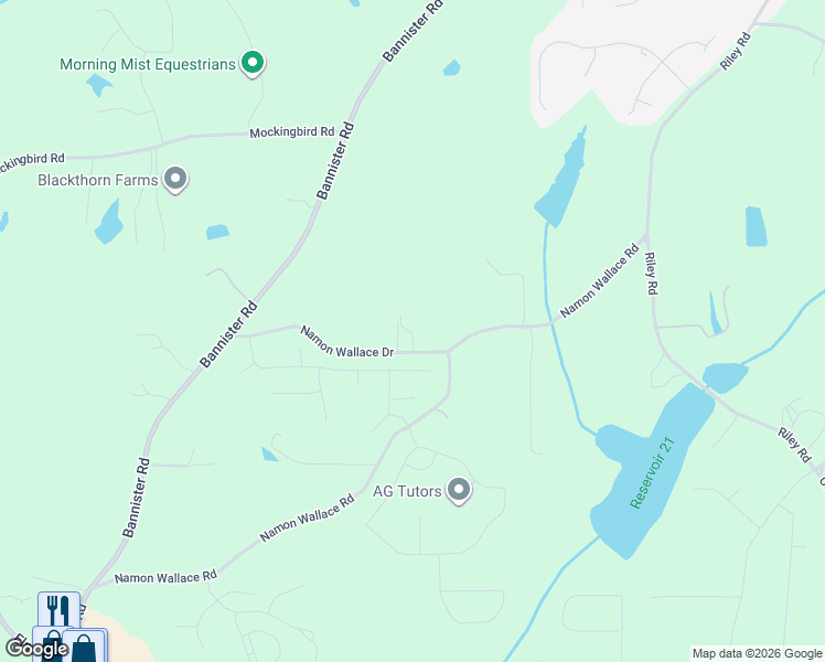 map of restaurants, bars, coffee shops, grocery stores, and more near 6335 Namon Wallace Road in Cumming