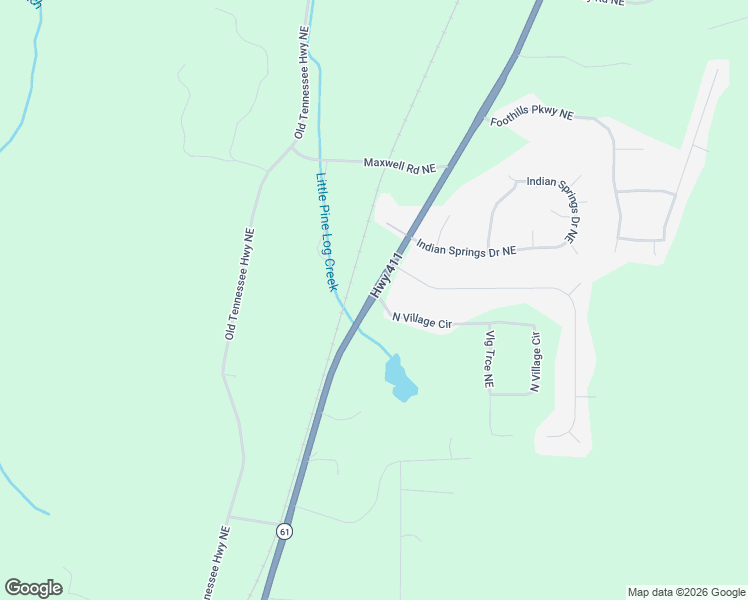 map of restaurants, bars, coffee shops, grocery stores, and more near 0 North Village Circle in Rydal