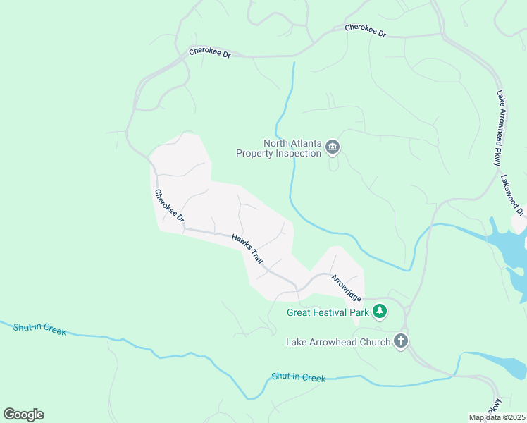 map of restaurants, bars, coffee shops, grocery stores, and more near 609 High Waters in Waleska