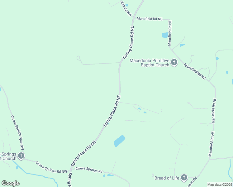 map of restaurants, bars, coffee shops, grocery stores, and more near 451 Spring Place Road Northeast in White