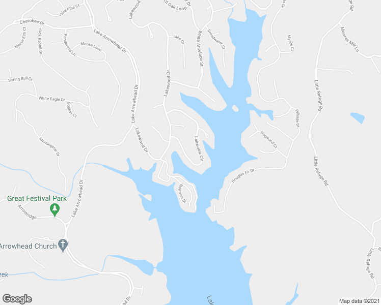 map of restaurants, bars, coffee shops, grocery stores, and more near 214 Lakeview Circle in Waleska